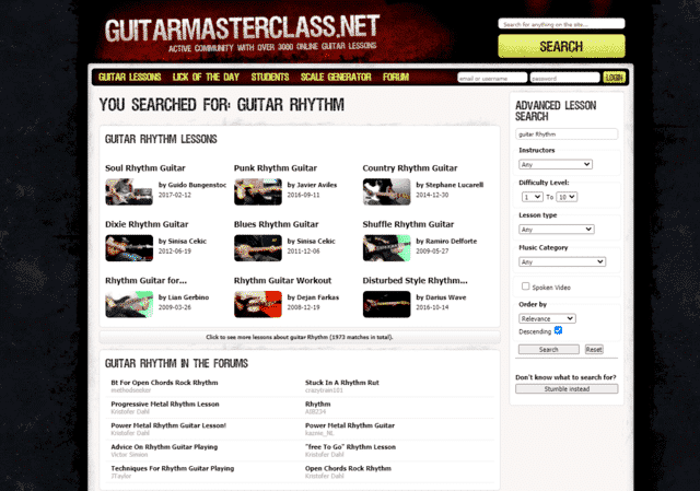 guitarmasterclass learn rhythm guitar lessons online