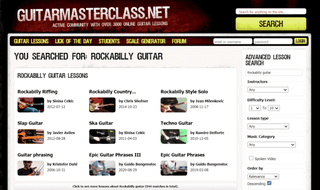 guitarmasterclass learn rockabilly guitar lessons online