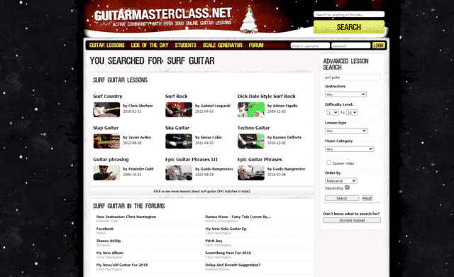 guitarmasterclass learn surf guitar lessons online