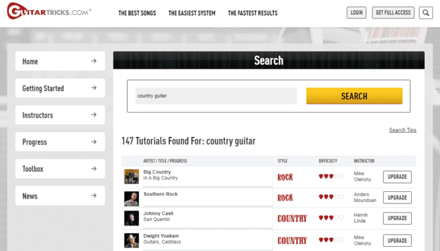 guitartricks learn country guitar lessons online