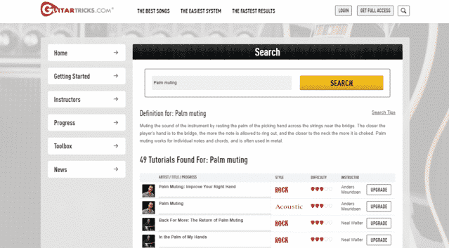 guitartricks learn guitar palm muting lessons online
