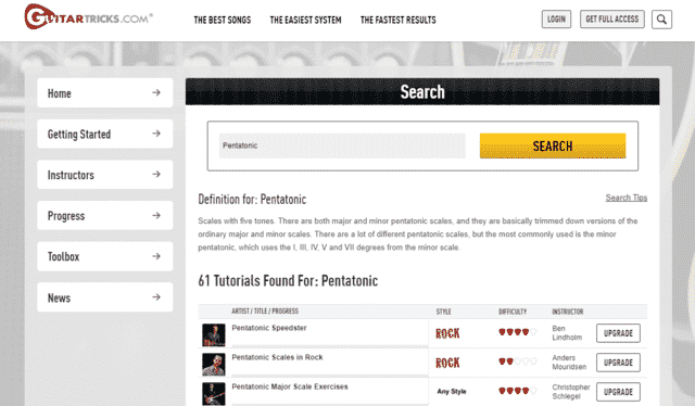 guitartricks learn guitar pentatonic lessons online