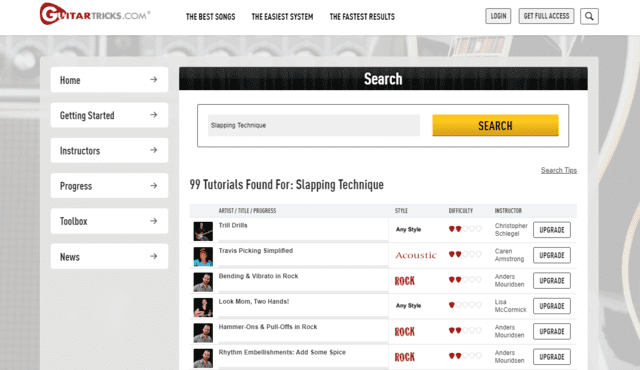 guitartricks learn guitar slapping techniques lessons online