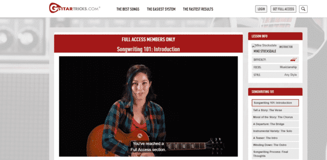 guitartricks learn guitar songwriting lessons online
