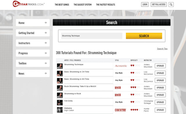 guitartricks learn guitar strumming techniques lessons online