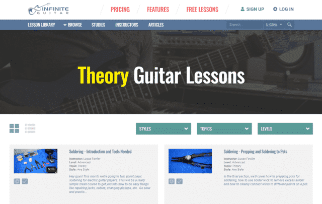 infiniteguitar learn guitar applied theory lessons online