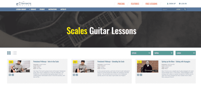 infiniteguitar learn guitar scale and modes lessons online