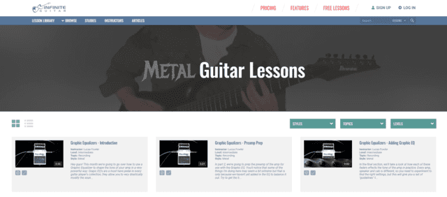 infiniteguitar learn hard rock metal guitar lessons online