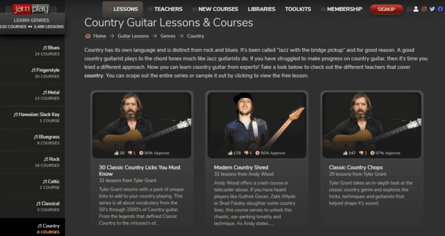 jamplay learn country guitar lessons online