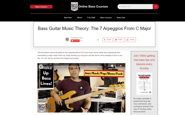 onlinebasscourses learn guitar arpeggios lessons online