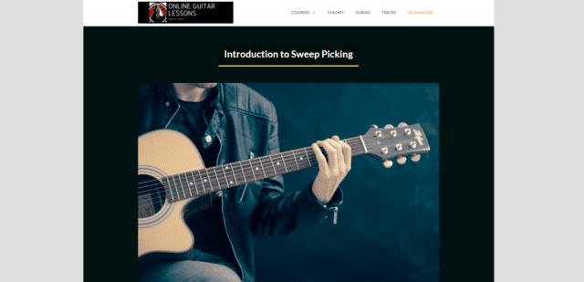 onlineguitarlessons learn guitar sweep picking lessons online