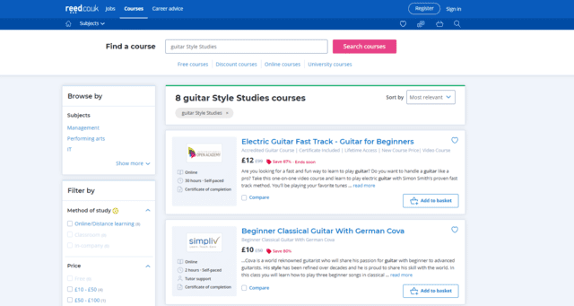 reed learn guitar style studies lessons online