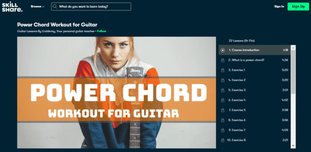 skillshare learn guitar workouts and exercises lessons online