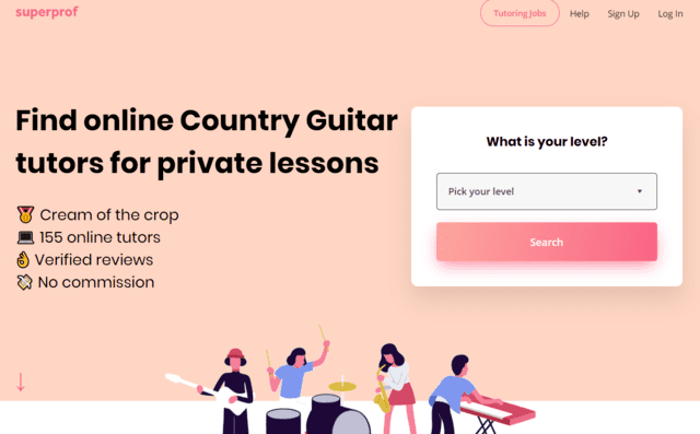superprof learn country guitar lessons online