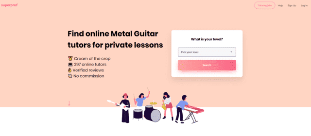 superprof learn hard rock metal guitar lessons online