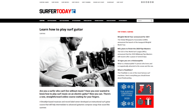 surfertoday learn surf guitar lessons online