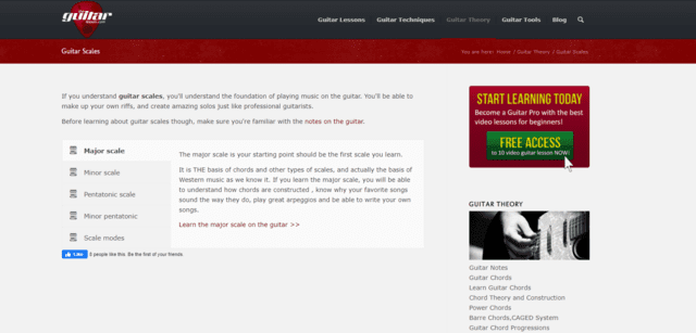 theguitarlesson learn guitar scale and modes lessons online