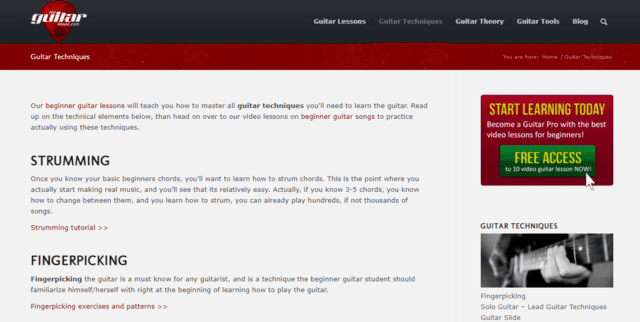 theguitarlesson learn guitar technique lessons online