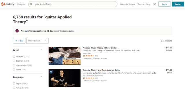 udemy learn guitar applied theory lessons online