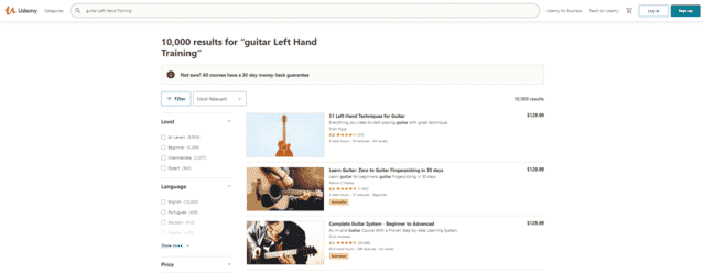 udemy learn guitar left hand training lessons online