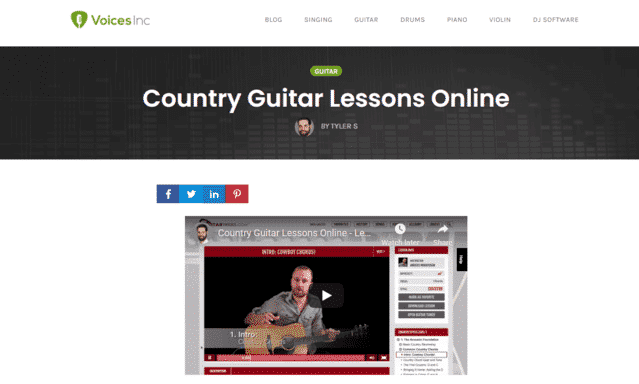 voicesinc learn country guitar lessons online