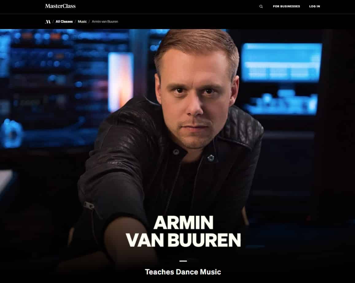 MasterClass Armin Van Buuren Dance Music Lesson