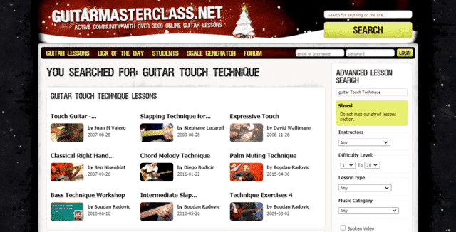guitarmasterclass learn guitar touch technique lessons online