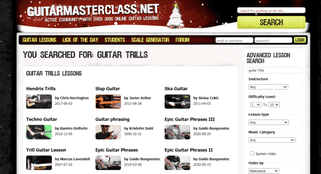 guitarmasterclass learn guitar trills lessons online