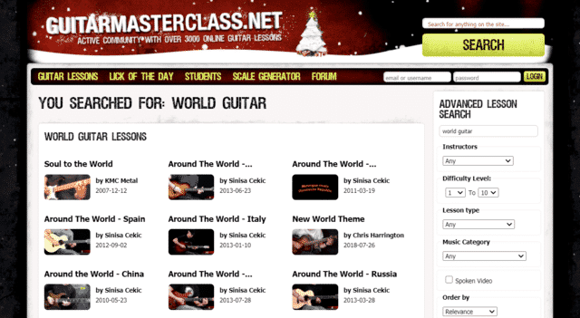 guitarmasterclass learn world guitar lessons online