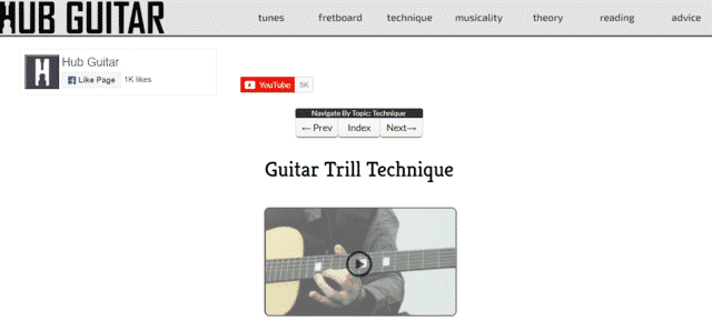 hubguitar learn guitar trills lessons online
