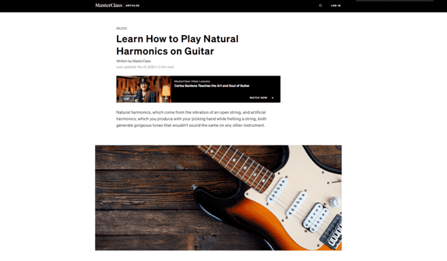 masterclass learn guitar harmonics pinch natural lessons online