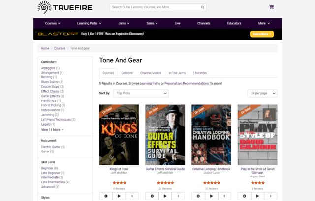 truefire learn guitar tone and gear lessons online