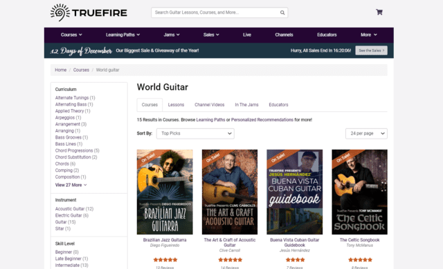 truefire learn world guitar lessons online