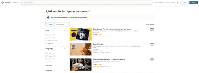 udemy learn guitar harmonics pinch natural lessons online