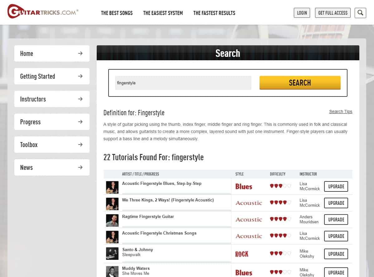 GuitarTricks Learn Fingerstyle Guitar Lessons Online