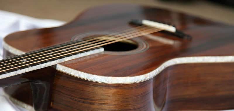 A walnut guitar