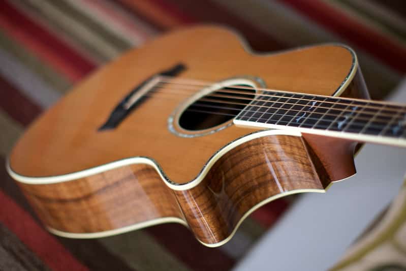 A walnut guitar