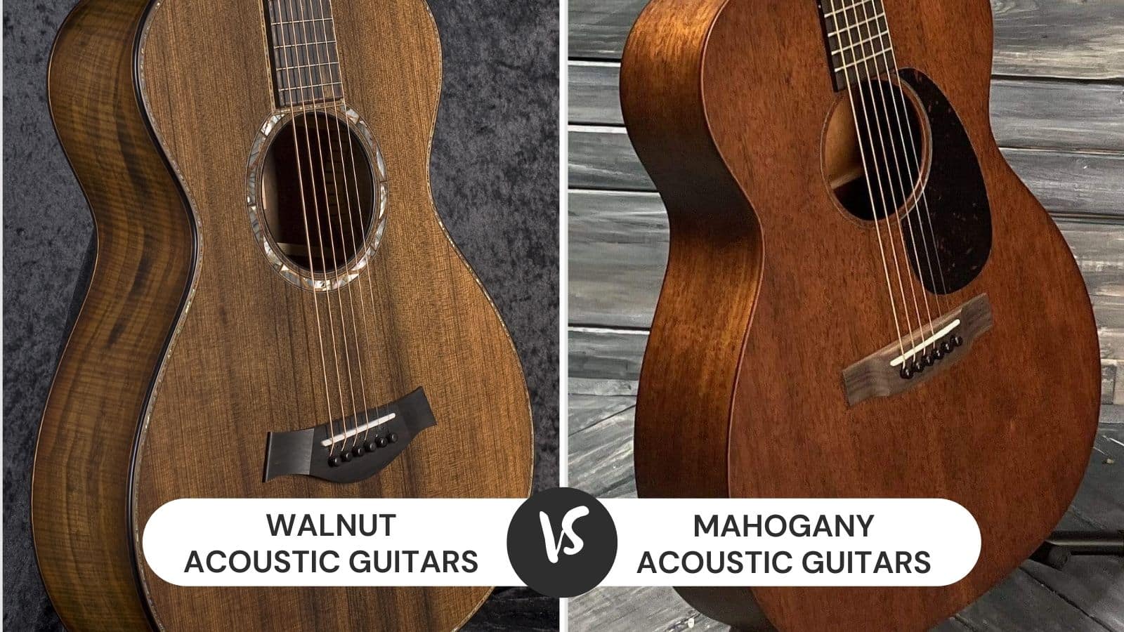 Walnut vs Mahogany Acoustic Guitar