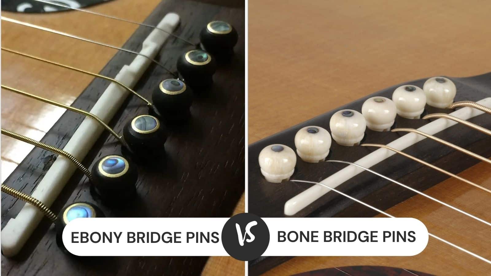 Ebony vs Bone Bridge Pins