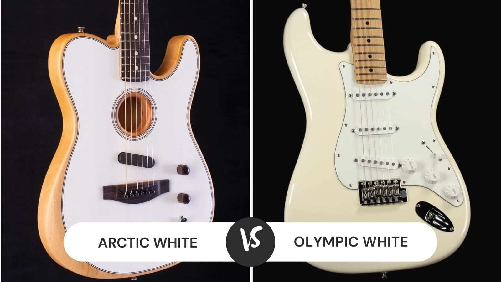 Arctic White vs Olympic White Guitar