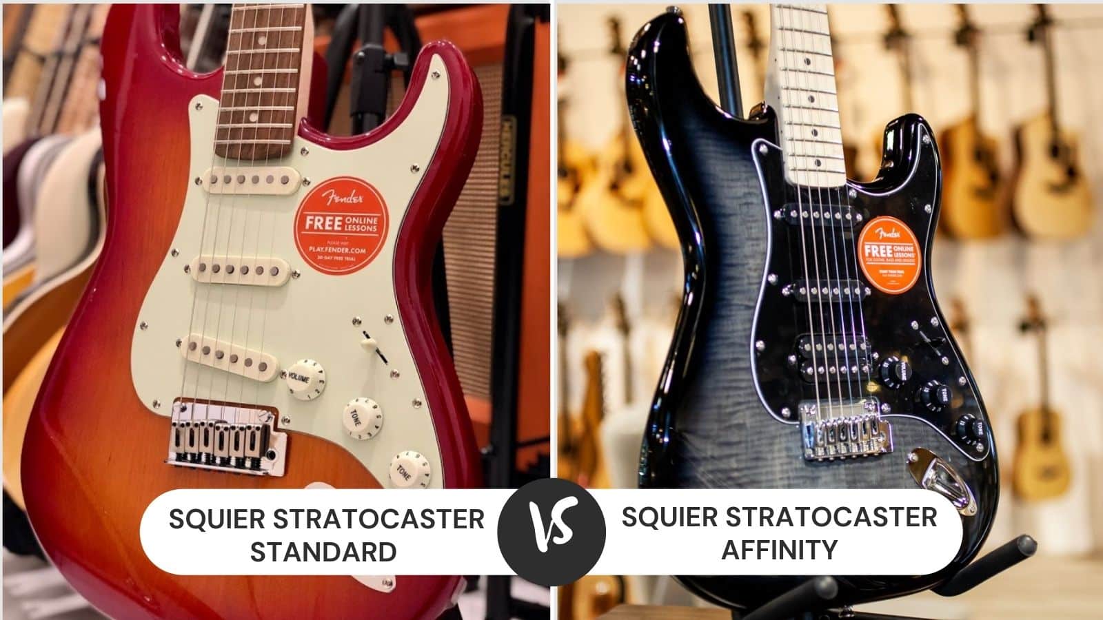 Squier Stratocaster Standard vs Affinity