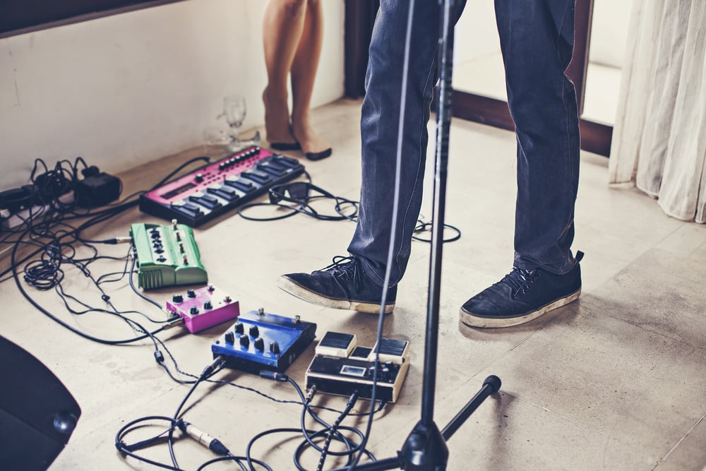 pedals on the floor