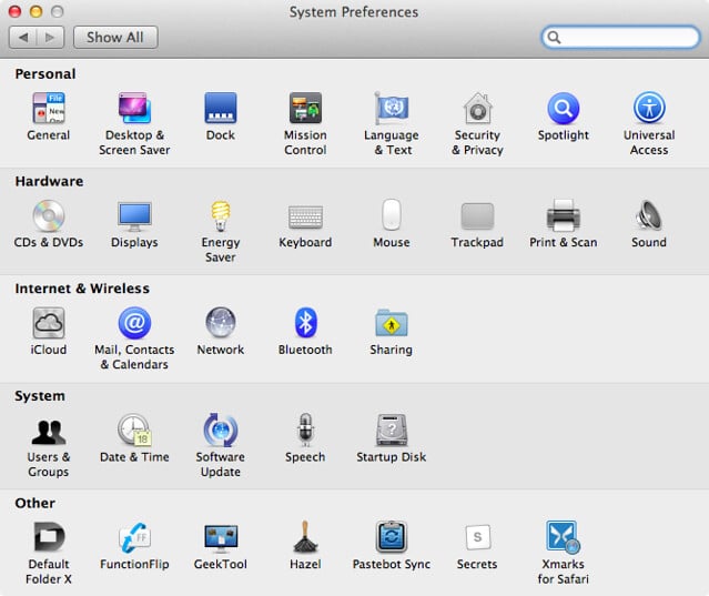 System Preferences