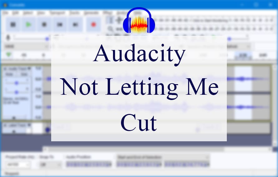 Audacity Not Letting Me Cut
