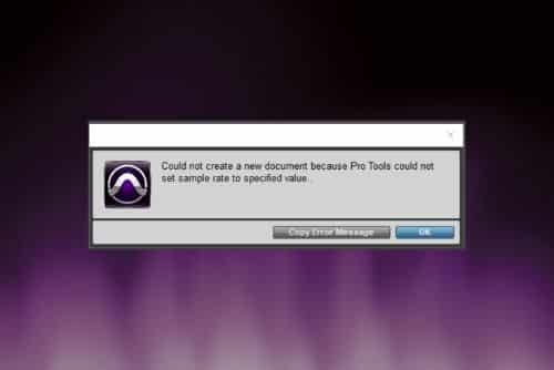 Pro tools error