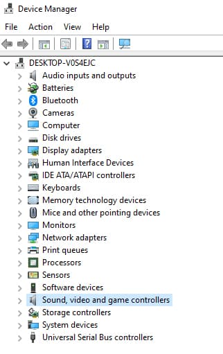 Reinstall sound adapter