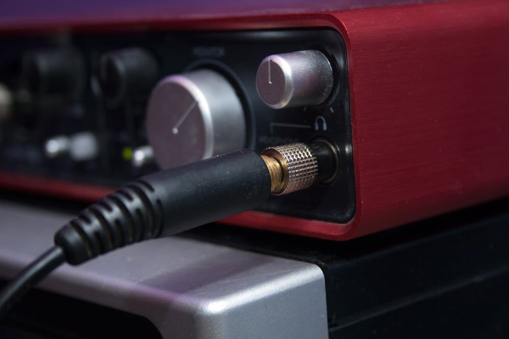 Audio interface close up