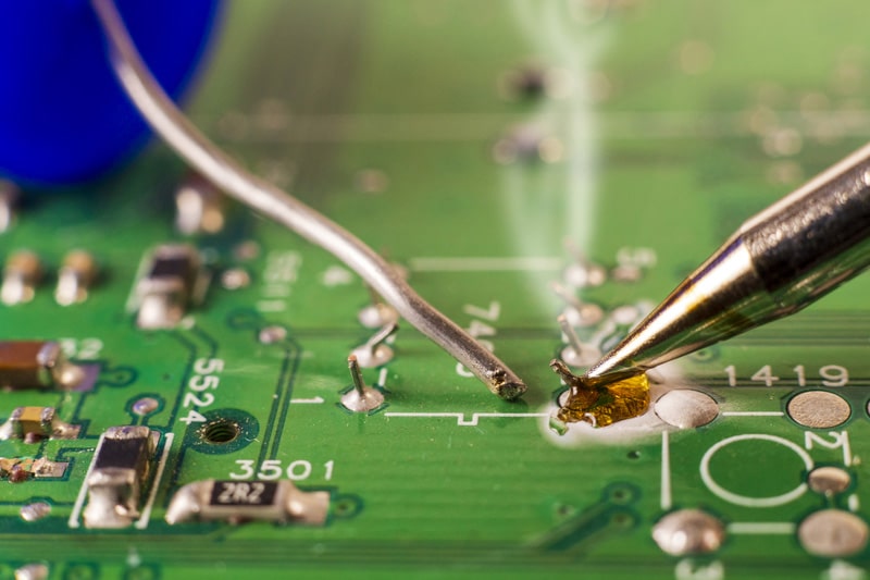 Soldering of electronic board