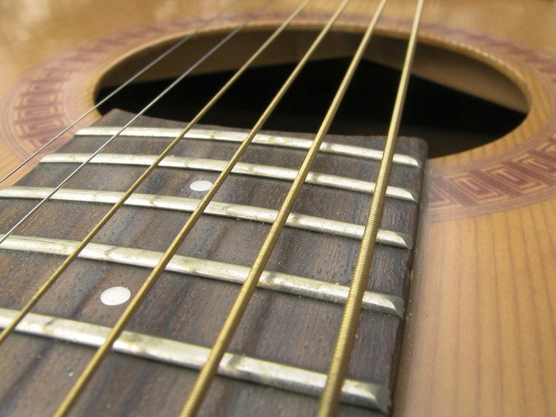 Steel String Guitar closeup