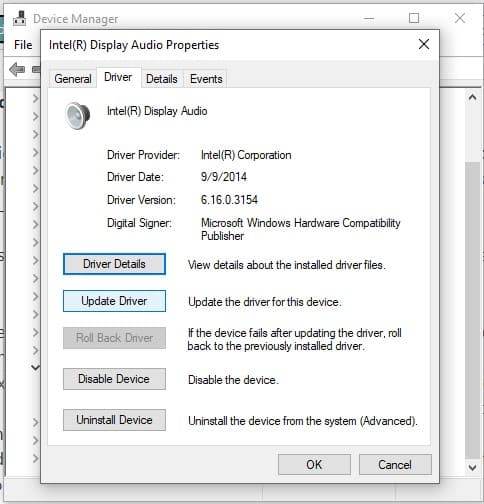 Update driver in Device Manager